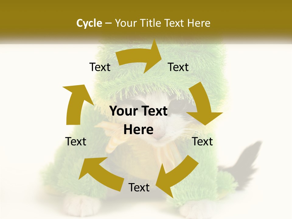 Cat In A Frog Costume PowerPoint Template