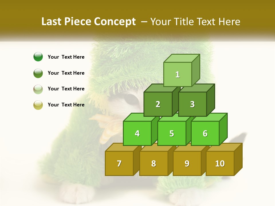 Cat In A Frog Costume PowerPoint Template