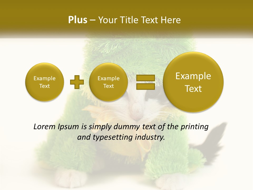 Cat In A Frog Costume PowerPoint Template