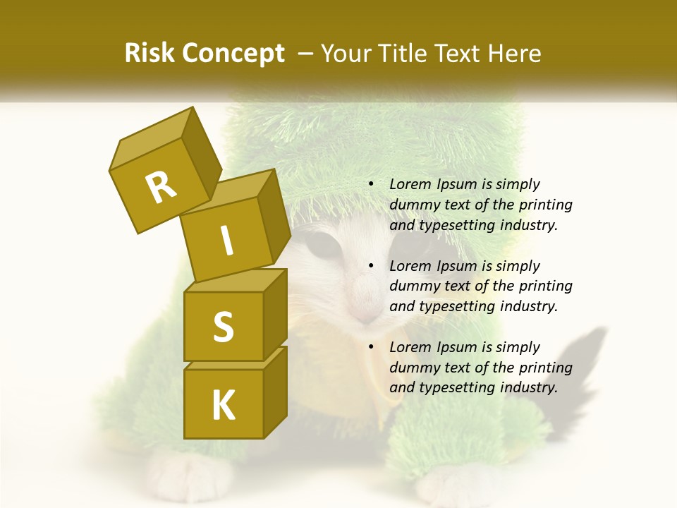 Cat In A Frog Costume PowerPoint Template