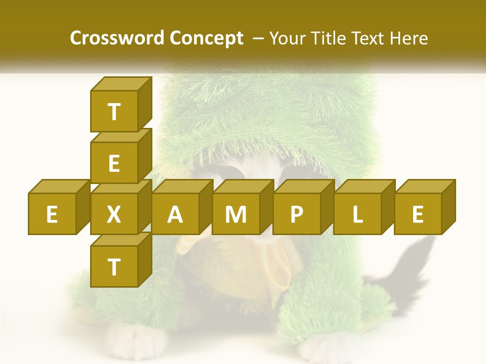 Cat In A Frog Costume PowerPoint Template