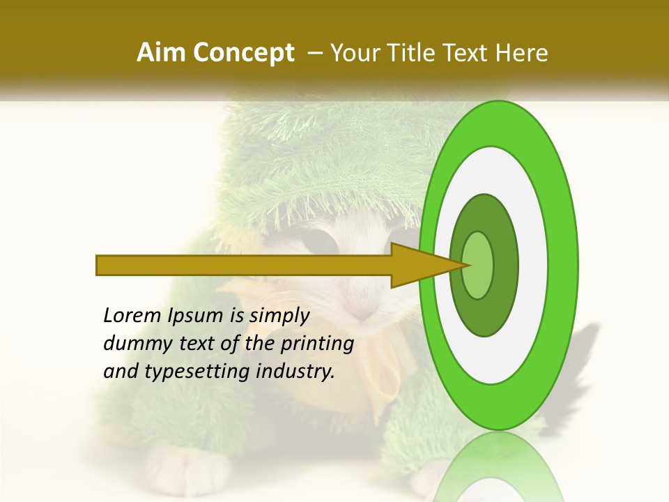 Cat In A Frog Costume PowerPoint Template