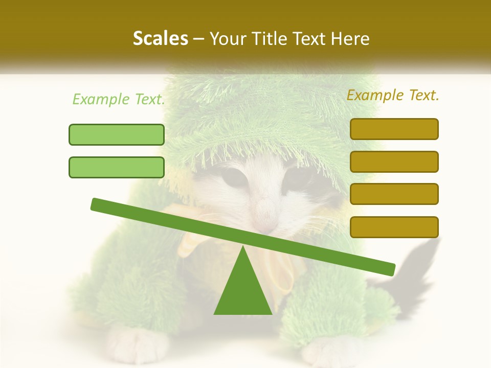 Cat In A Frog Costume PowerPoint Template