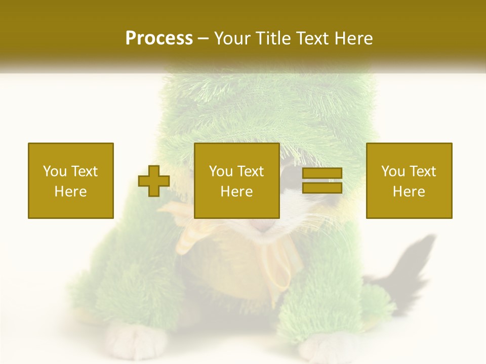 Cat In A Frog Costume PowerPoint Template