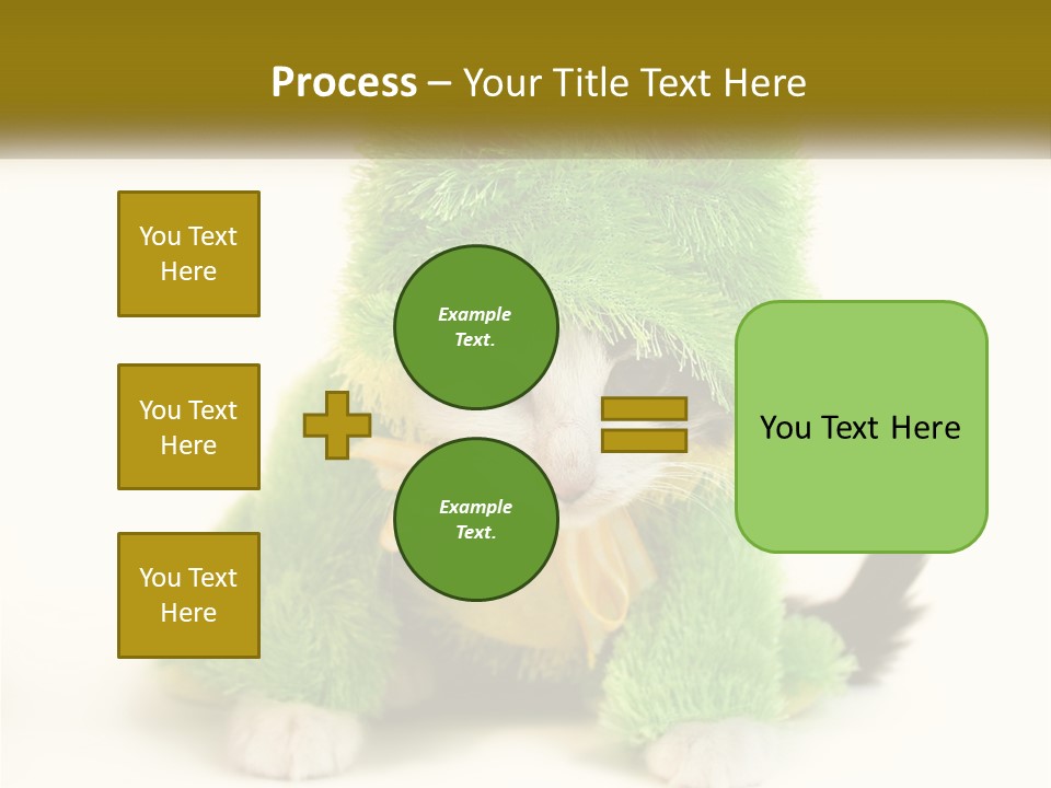 Cat In A Frog Costume PowerPoint Template