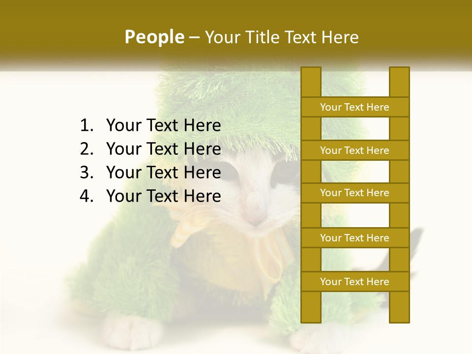 Cat In A Frog Costume PowerPoint Template