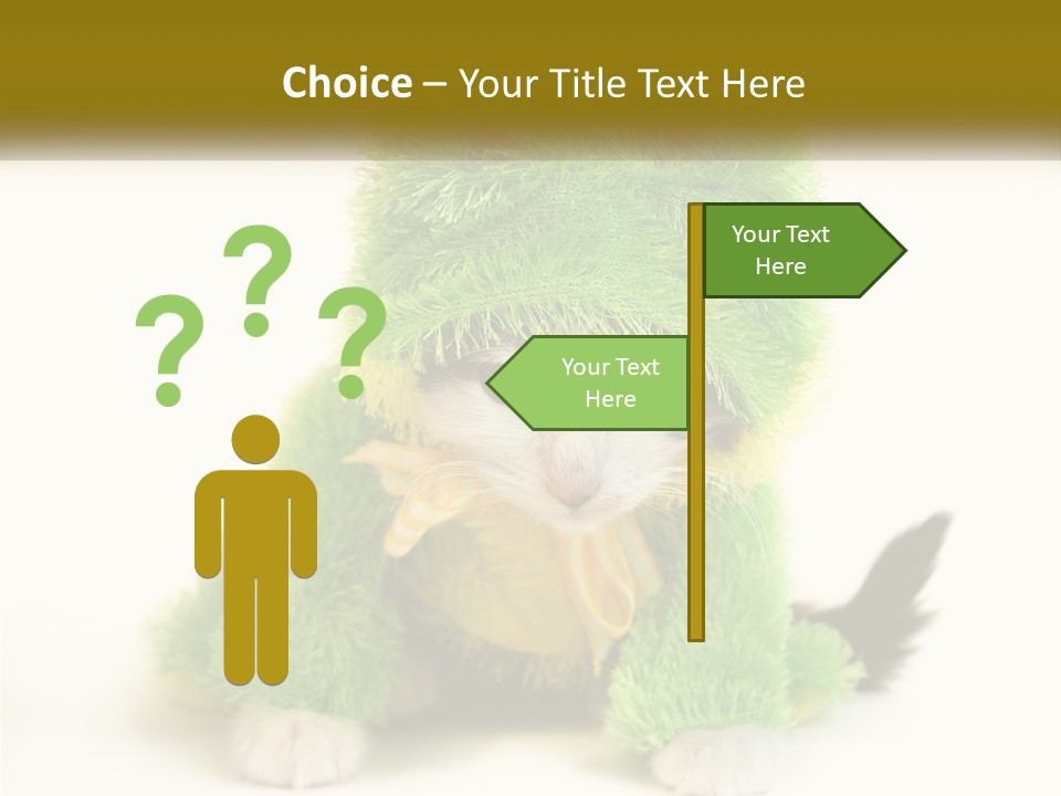 Cat In A Frog Costume PowerPoint Template