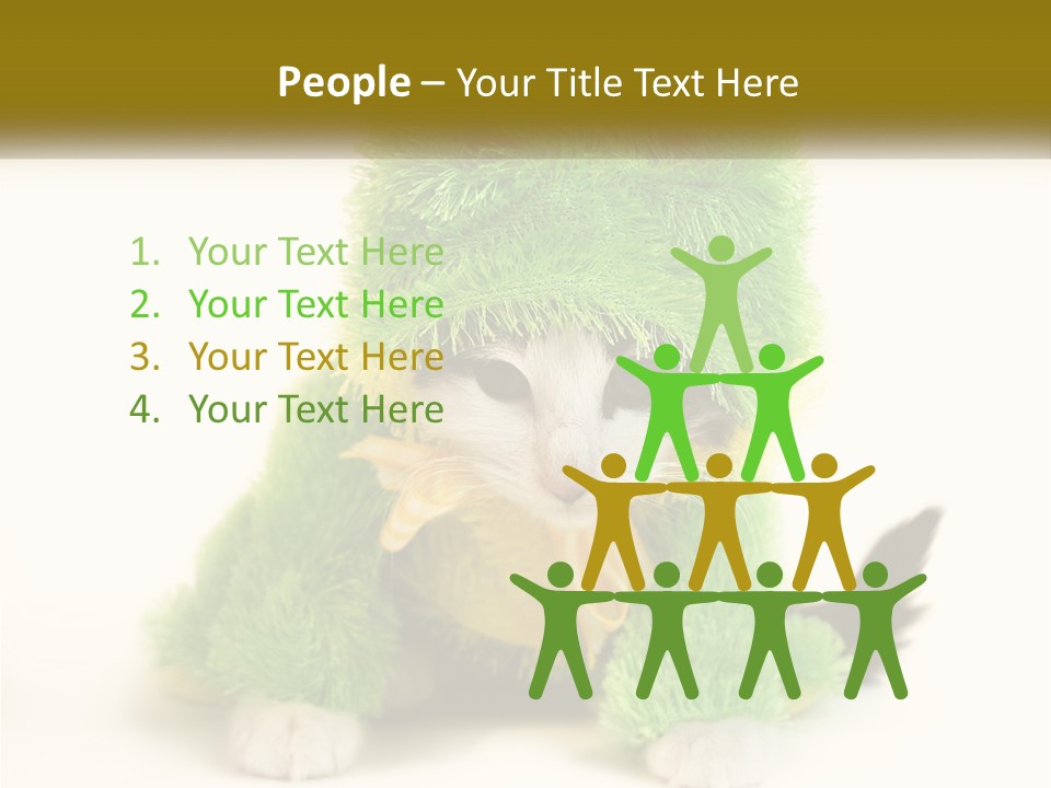 Cat In A Frog Costume PowerPoint Template