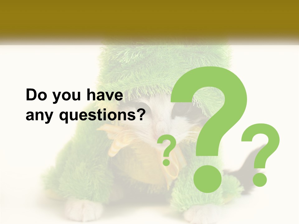 Cat In A Frog Costume PowerPoint Template