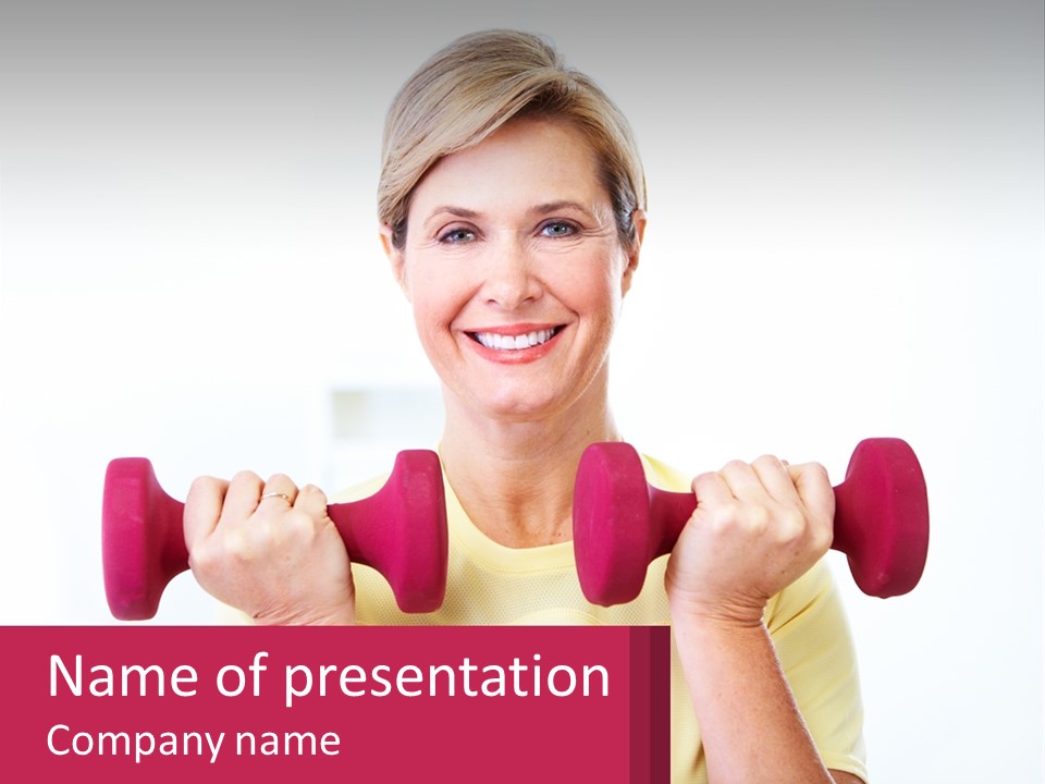 Woman Doing Fitness PowerPoint Template