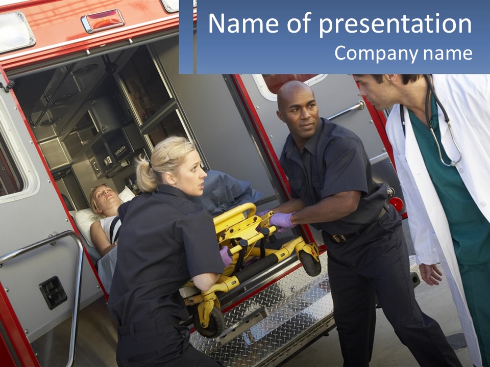 The Ambulance Brought The Patient PowerPoint Template