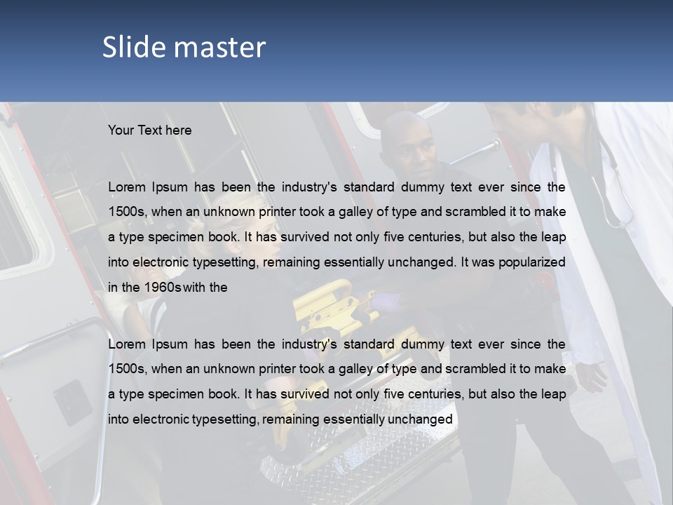 The Ambulance Brought The Patient PowerPoint Template