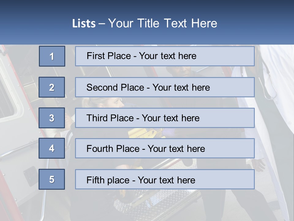 The Ambulance Brought The Patient PowerPoint Template