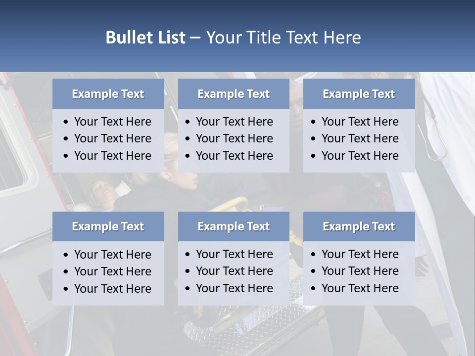 The Ambulance Brought The Patient PowerPoint Template