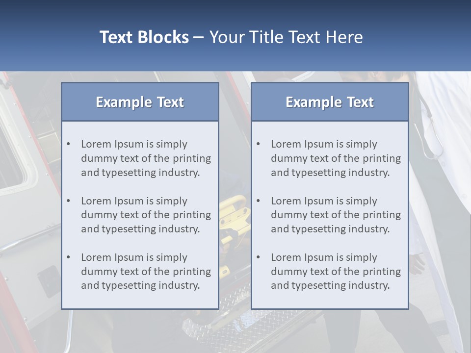 The Ambulance Brought The Patient PowerPoint Template