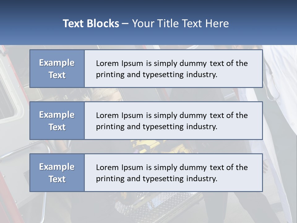 The Ambulance Brought The Patient PowerPoint Template