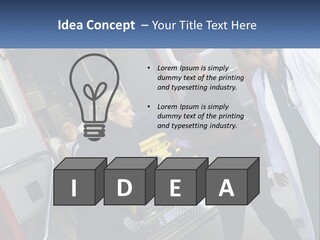The Ambulance Brought The Patient PowerPoint Template