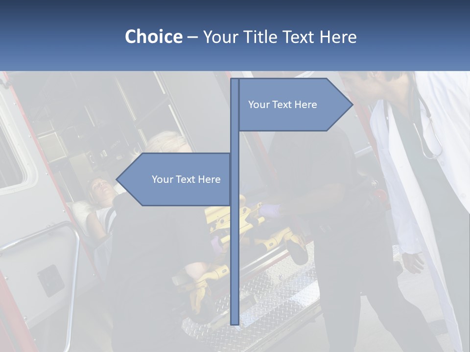 The Ambulance Brought The Patient PowerPoint Template