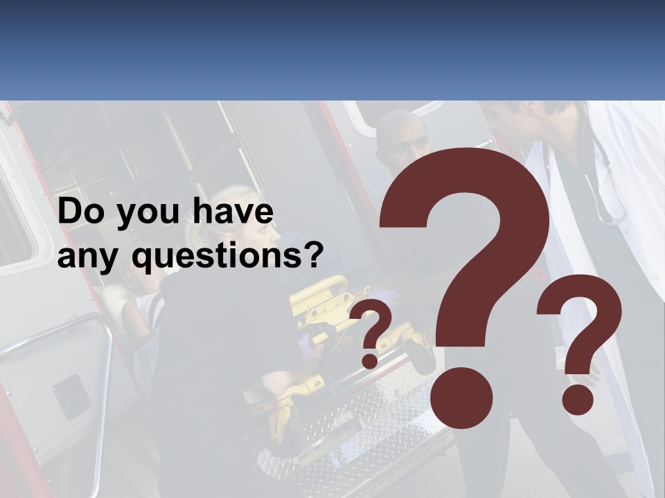 The Ambulance Brought The Patient PowerPoint Template