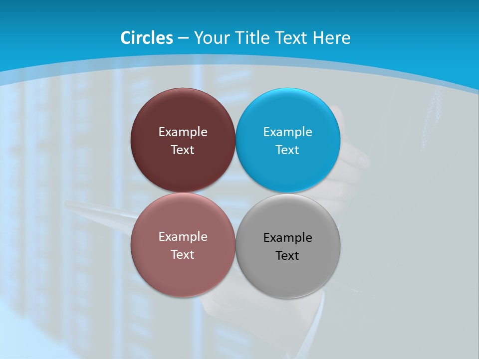 Man With A Tablet PowerPoint Template