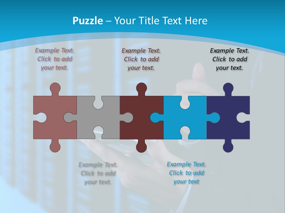 Man With A Tablet PowerPoint Template