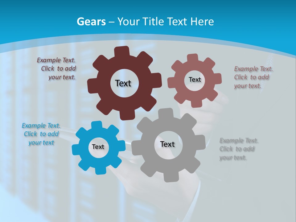 Man With A Tablet PowerPoint Template