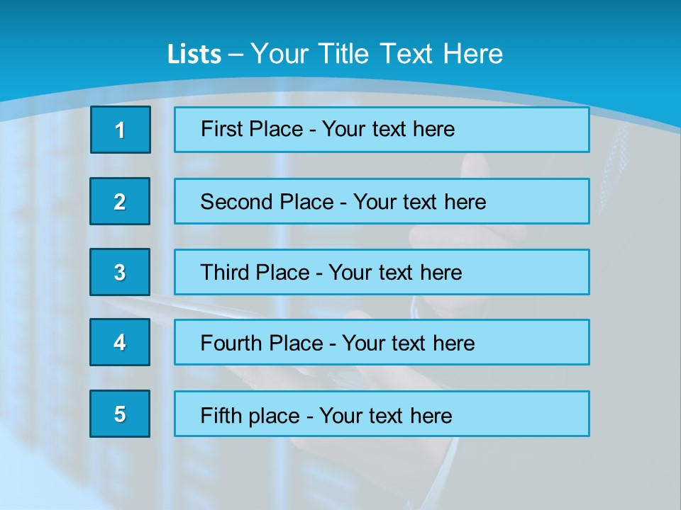 Man With A Tablet PowerPoint Template
