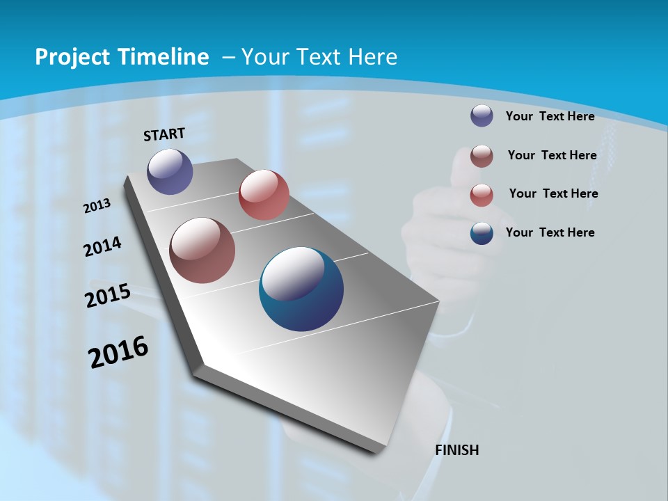 Man With A Tablet PowerPoint Template
