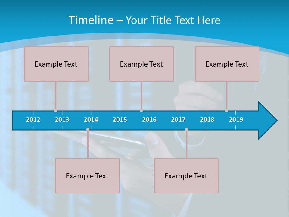 Man With A Tablet PowerPoint Template