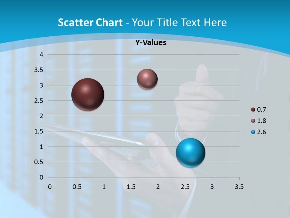 Man With A Tablet PowerPoint Template