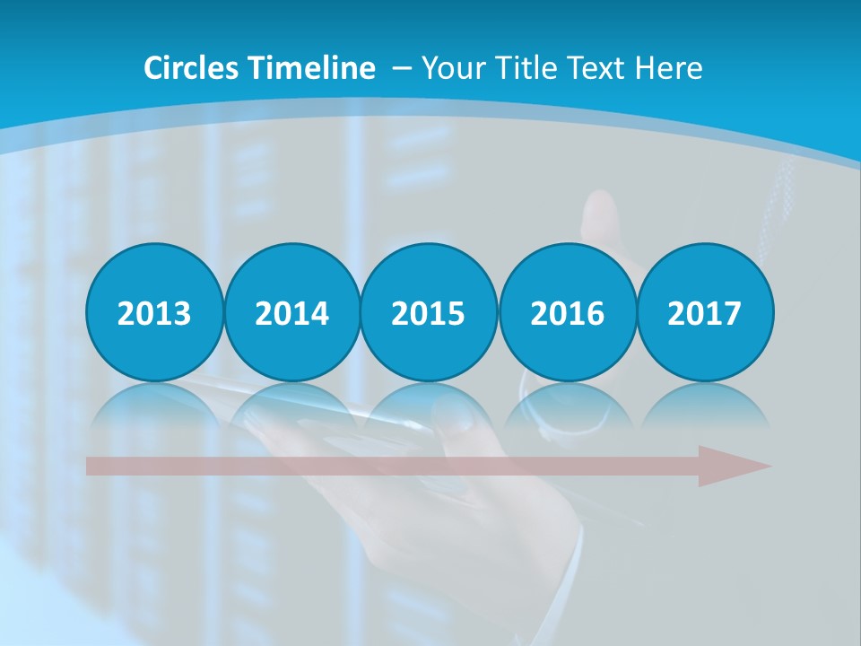 Man With A Tablet PowerPoint Template