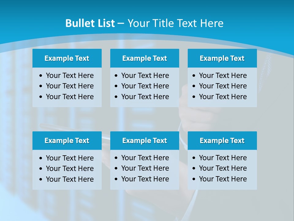 Man With A Tablet PowerPoint Template