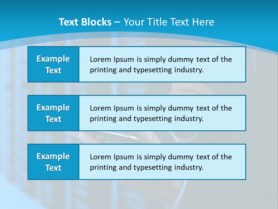 Man With A Tablet PowerPoint Template