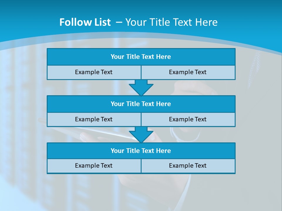 Man With A Tablet PowerPoint Template