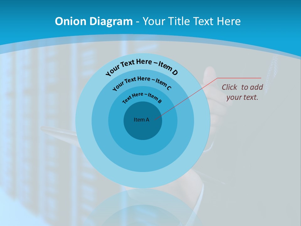 Man With A Tablet PowerPoint Template