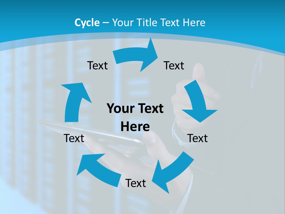 Man With A Tablet PowerPoint Template