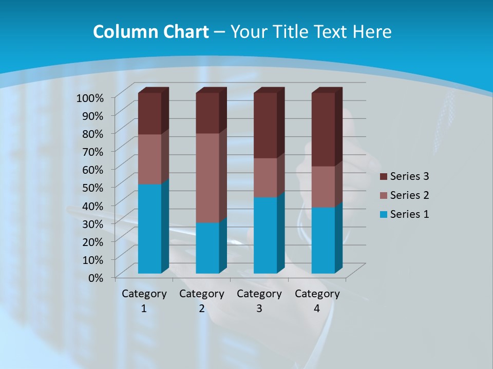 Man With A Tablet PowerPoint Template