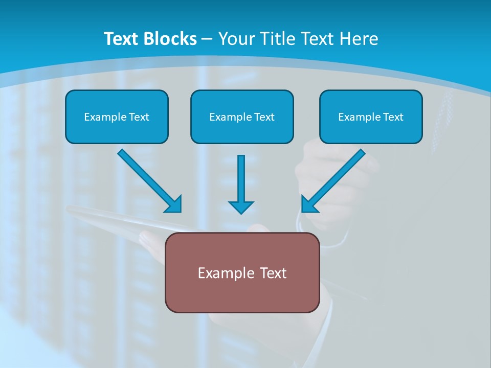 Man With A Tablet PowerPoint Template