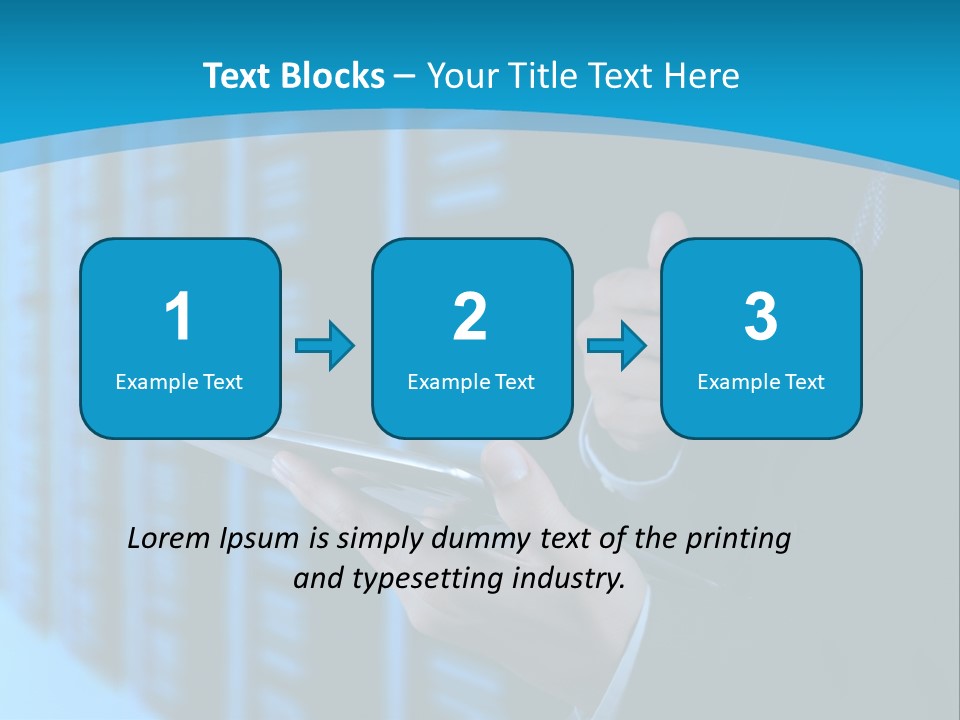 Man With A Tablet PowerPoint Template