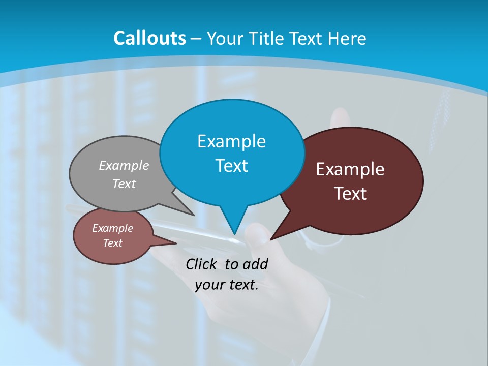 Man With A Tablet PowerPoint Template