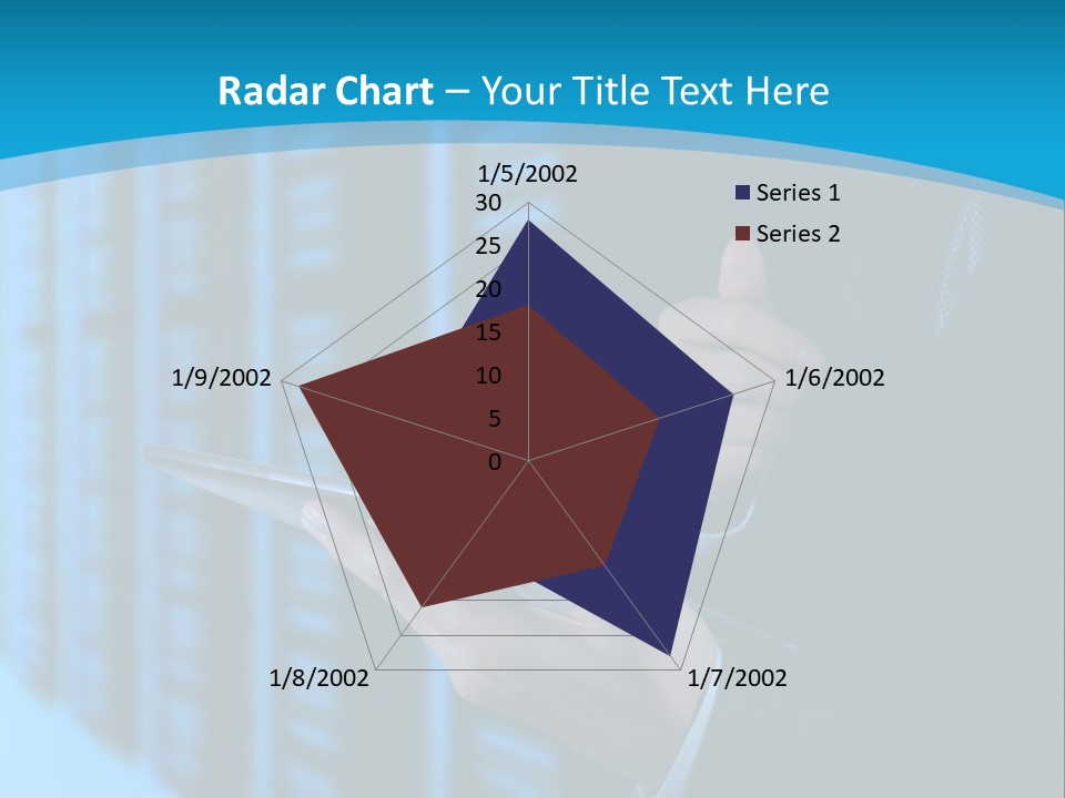 Man With A Tablet PowerPoint Template