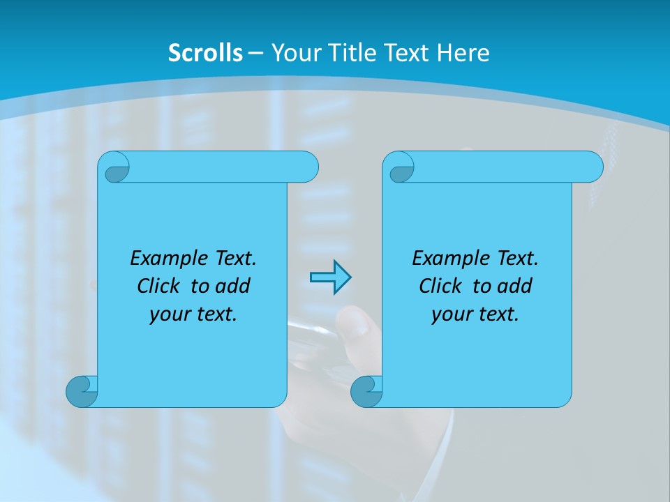 Man With A Tablet PowerPoint Template