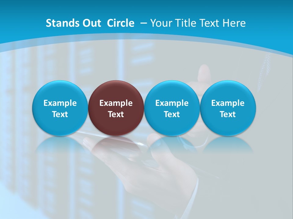 Man With A Tablet PowerPoint Template