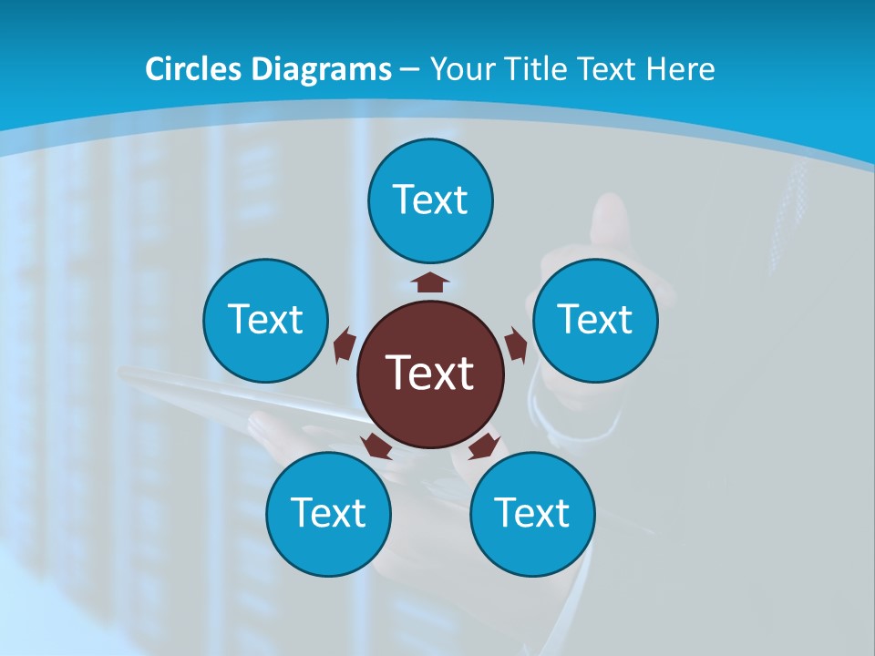 Man With A Tablet PowerPoint Template