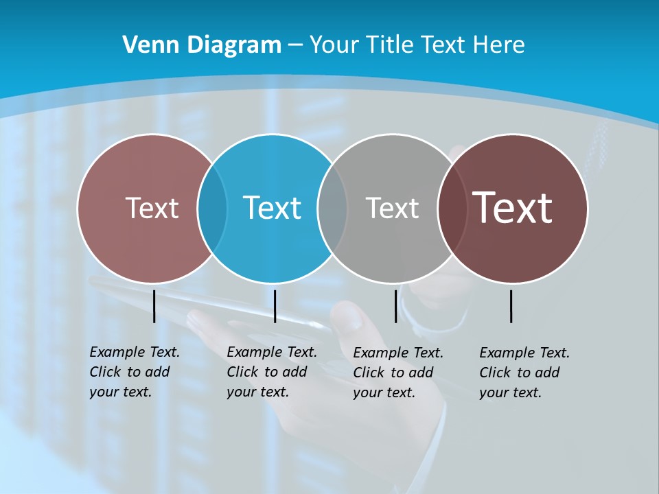 Man With A Tablet PowerPoint Template