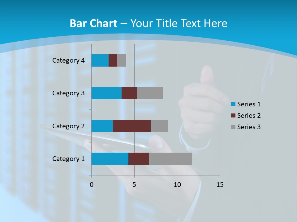 Man With A Tablet PowerPoint Template