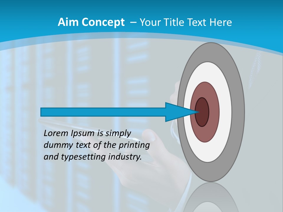 Man With A Tablet PowerPoint Template