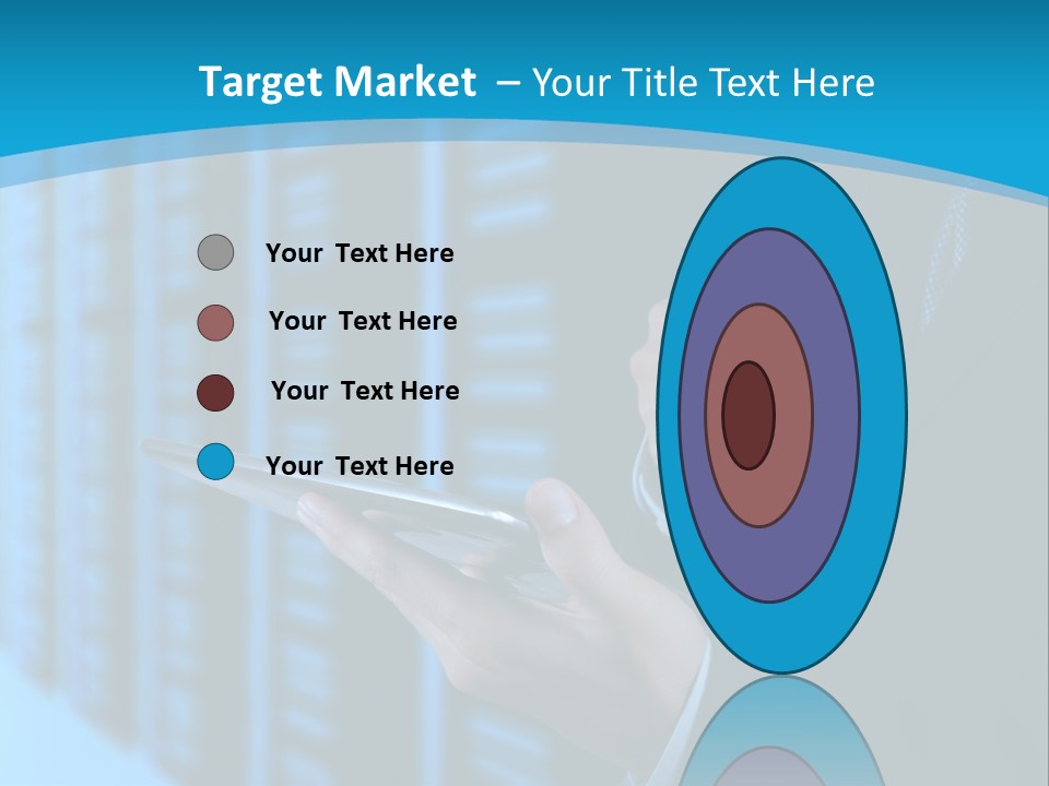 Man With A Tablet PowerPoint Template