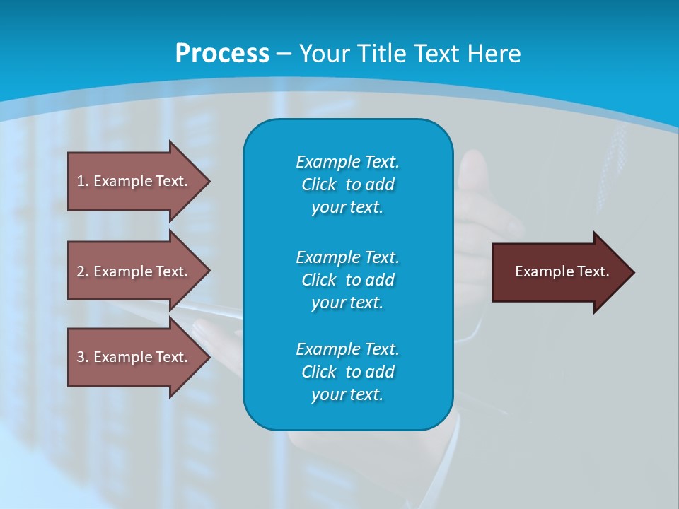 Man With A Tablet PowerPoint Template