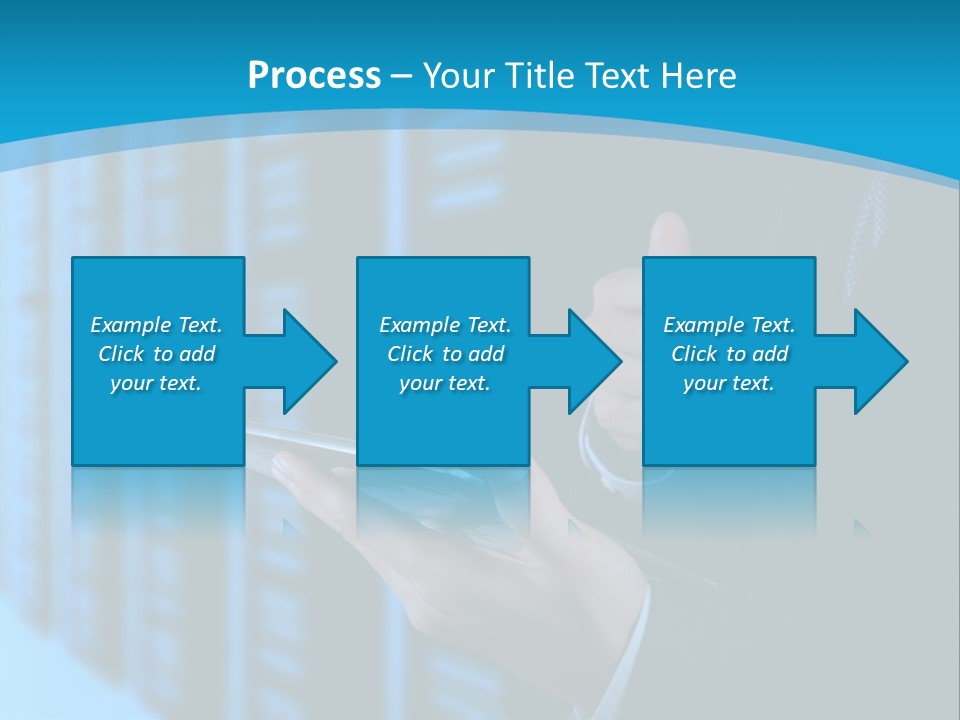 Man With A Tablet PowerPoint Template